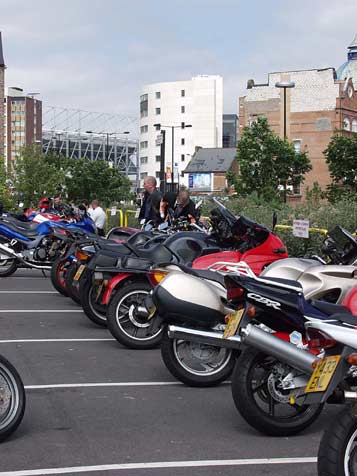 Not far from the football stadium