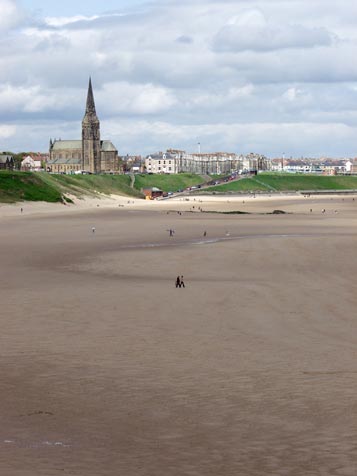 Cullercoats across the sand