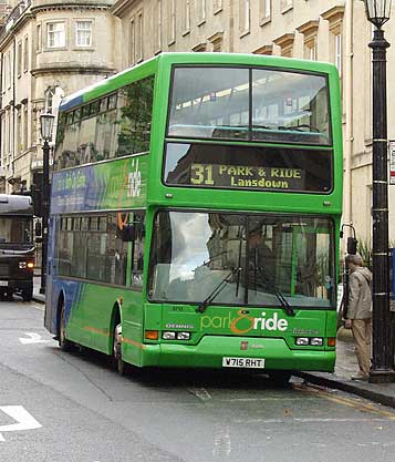 W715RHT Dennis Trident Low Floor on Park and Ride duties in Queen Square