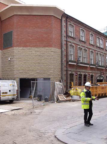 Junction with older building