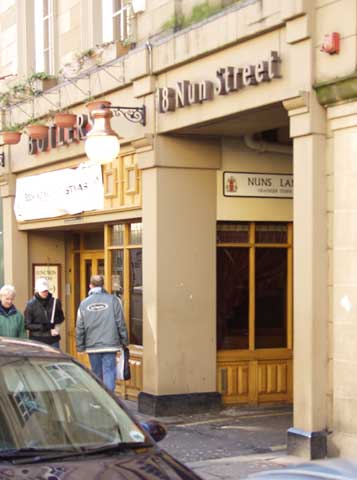 Nun's Lane emerges into Nun Street