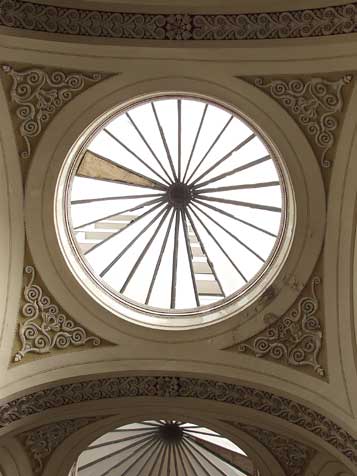 Crumbling roof light Royal Arcade