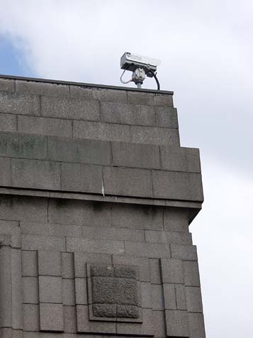 Webcam mounted on the top of the North tower