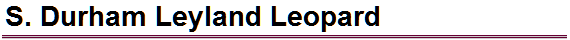 S. Durham Leyland Leopard